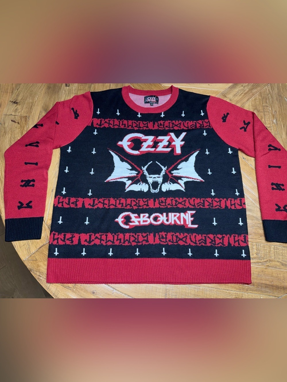 Official Ozzy Osbourne Speak of the Devil Ugly Christmas Holiday Sweater XXL